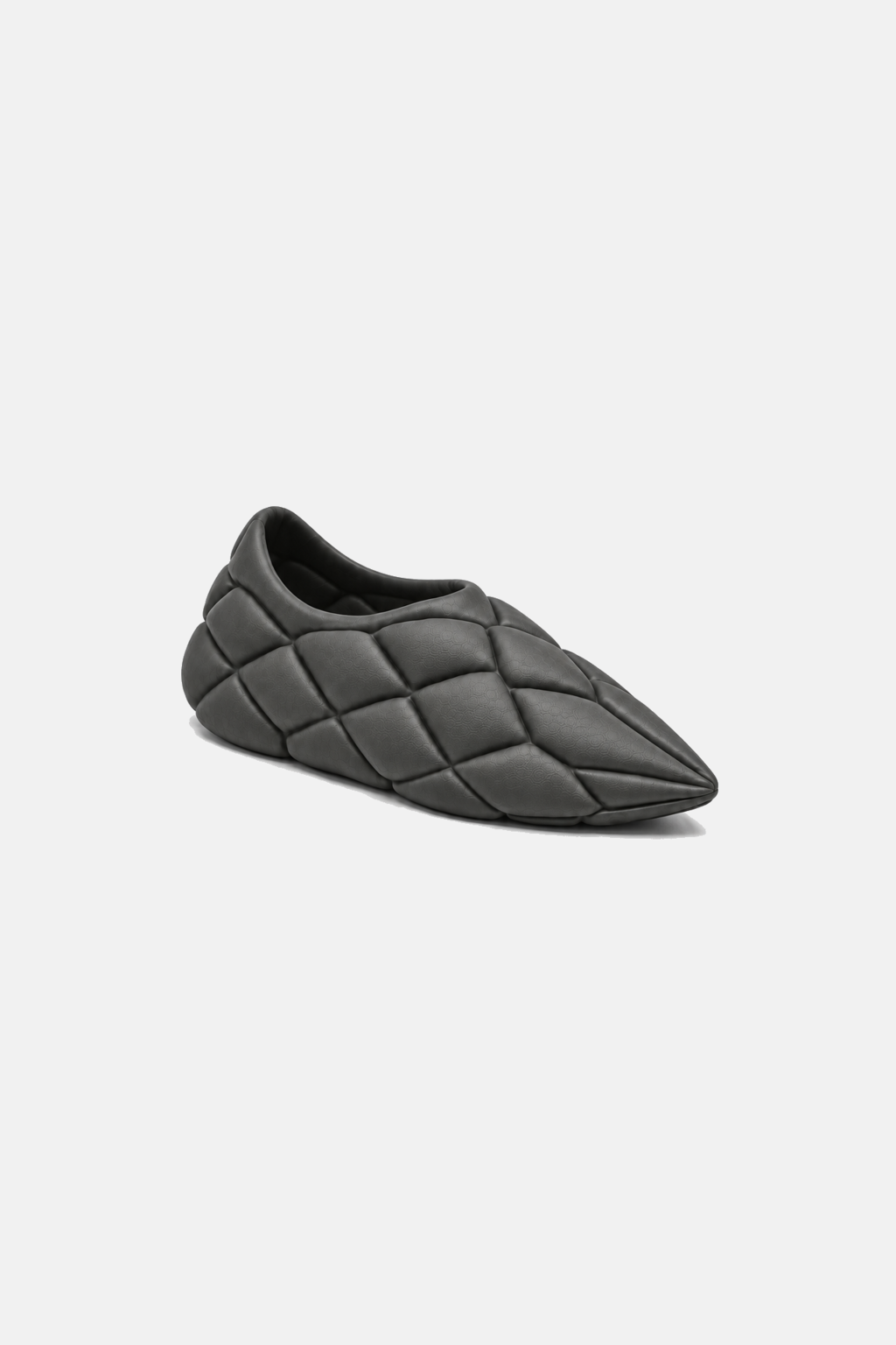 Graphite tag-free OCTAGON Foam Runner complete elevated three-quarter view