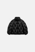 Black OCTAGON Pentagon matte puffer, centered product-only front view