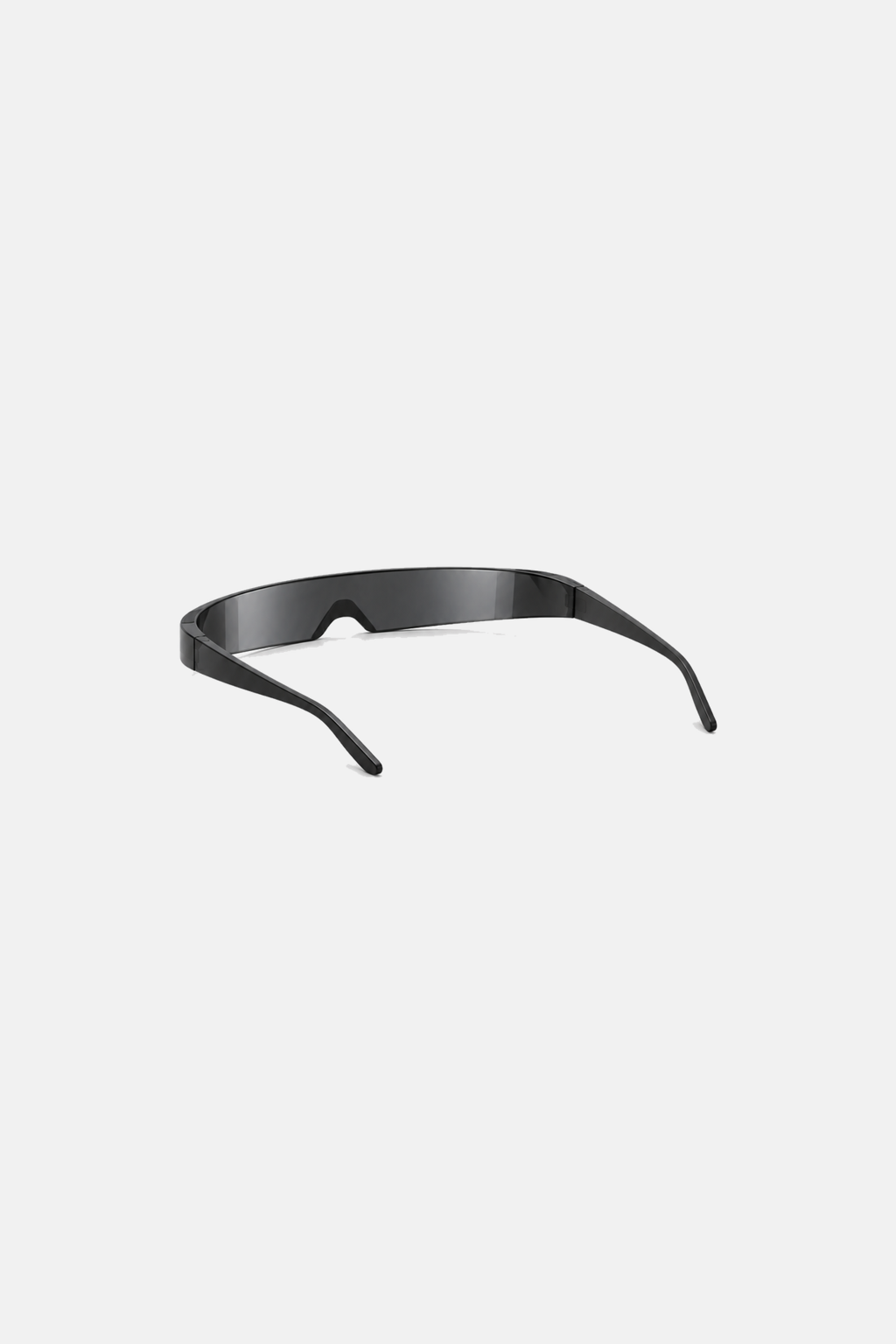 Black OCTAGON Blade Shield sunglasses, centered rear three-quarter product view